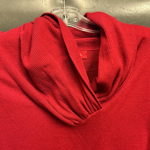 GUESS Women’s Cowl Neck Red Sweater - Picture 3 of 4